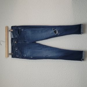 Ag Adriano Goldschimed Prima Roll-Up Cigarette Jeans; Size 28